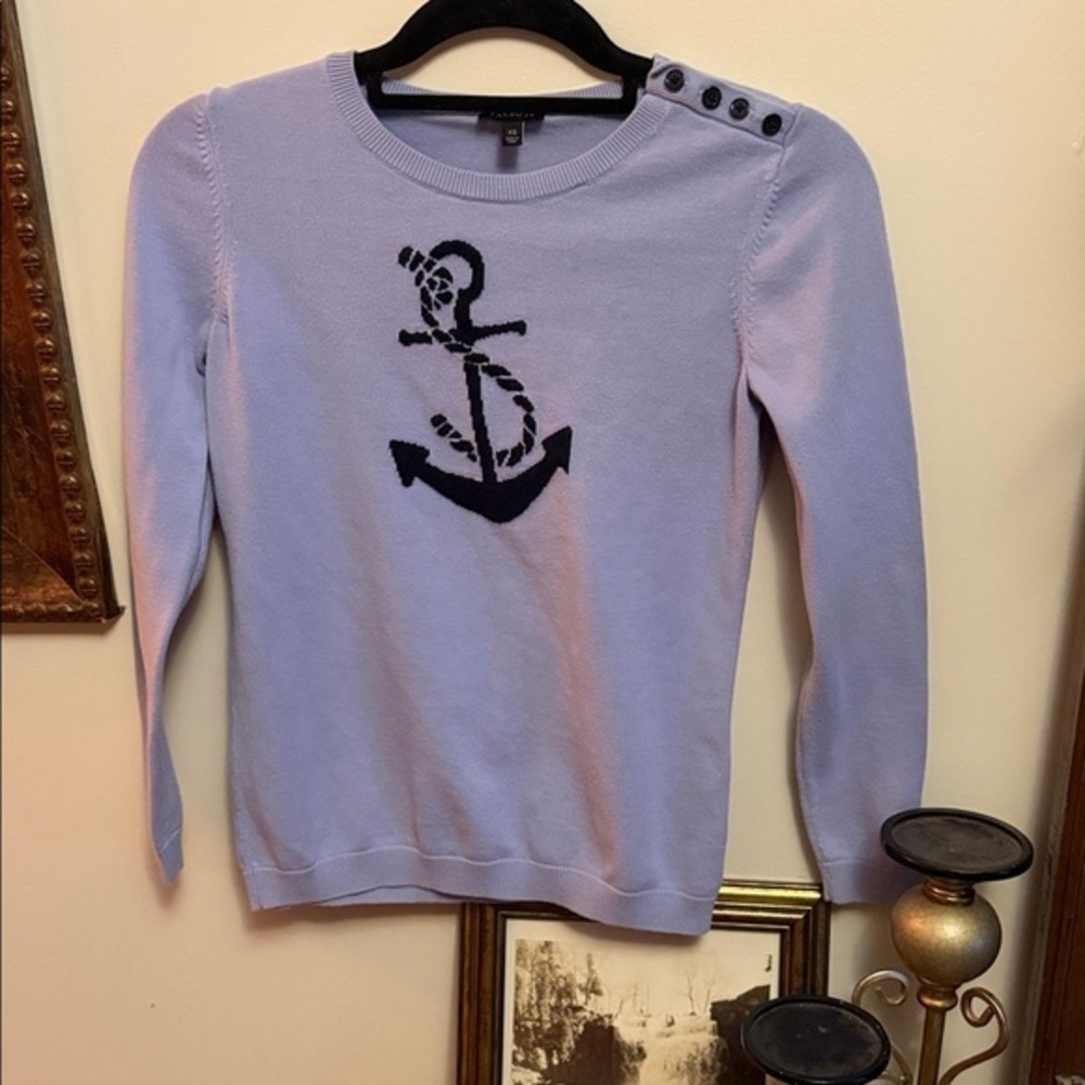Talbots Light Purple nautical Knit Top